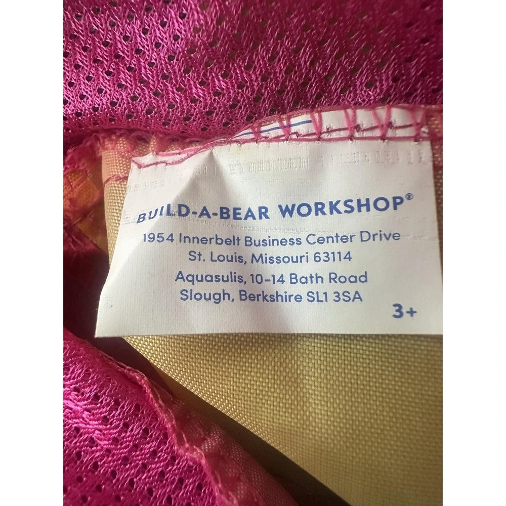 Build-A-Bear Workshop Rainbow Drawstring Backpack Cinch‎ Sack Bag Kids Pink Logo